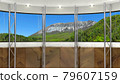Background material Studio set Fresh green mountain 79607159