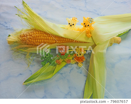 Fresh corn and handmade beads Teddy bear companion Fresh corn and handmade beads Teddy bear companion 79607657