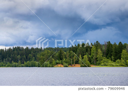 Picturesque lake landscape 79609946
