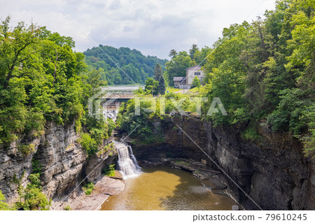 Morning view of the Triphammer Falls Morning view of the Triphammer Falls 79610245