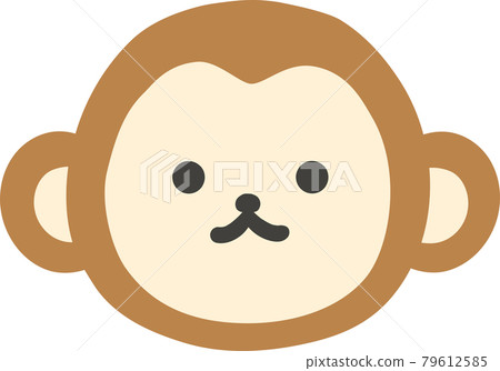 可愛的猴子圖標鬆散手繪 79612585