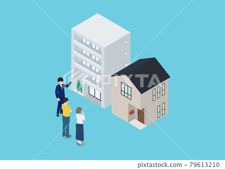 房地產/自有購房插畫素材 79613210