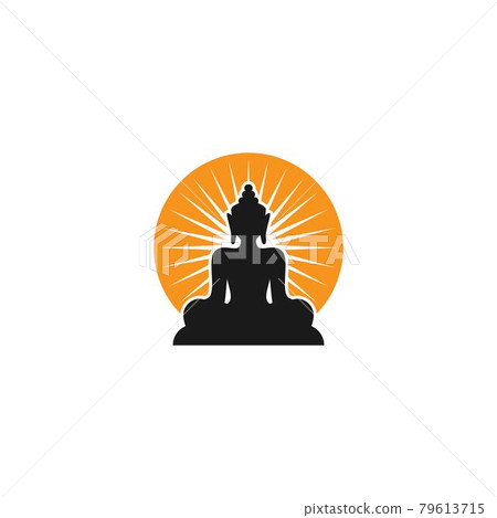 Buddha statue logo vector Buddha statue logo vector 79613715