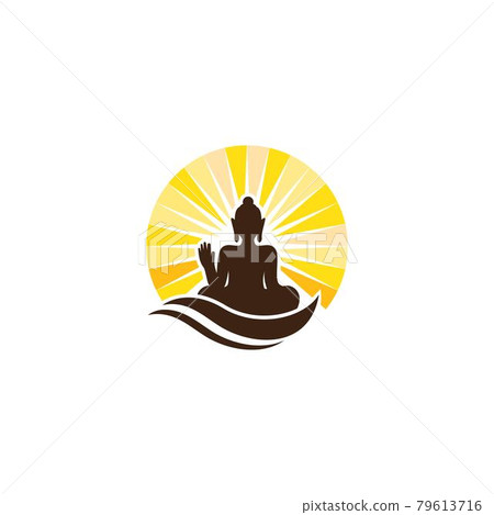 Buddha statue logo vector Buddha statue logo vector 79613716