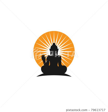 Buddha statue logo vector Buddha statue logo vector 79613717