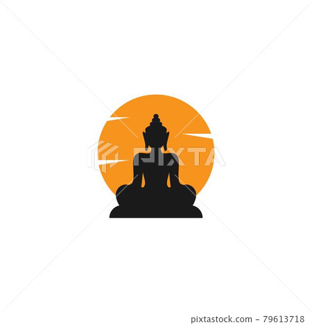 Buddha statue logo vector Buddha statue logo vector 79613718
