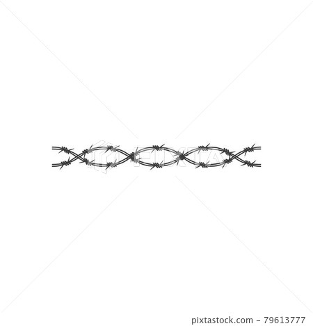 Barbed wire illustration vector 79613777