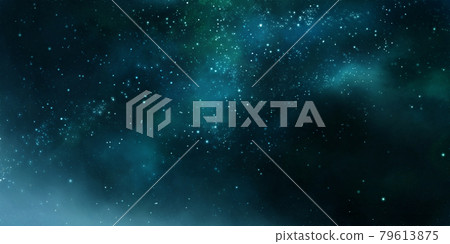 翠綠色的星空,宇宙的背景圖 翠綠色的星空,宇宙的背景圖 79613875
