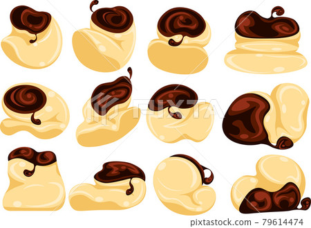 Pudding model pose material set illustration - Stock Illustration ...