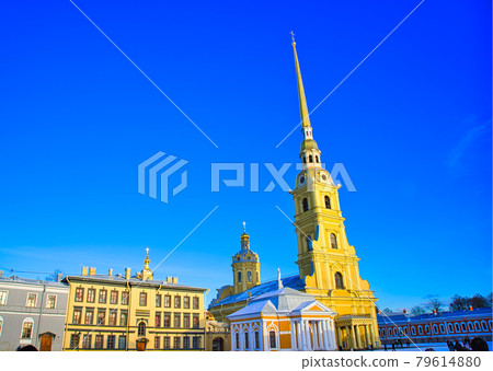 Peter and Paul Cathedral at Peter and Paul Fortress in Saint Petersburg, Russia. Peter and Paul Cathedral at Peter and Paul Fortress in Saint Petersburg, Russia. 79614880