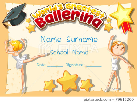 Certificate template for World's Greatest Ballerina Certificate template for World's Greatest Ballerina 79615200