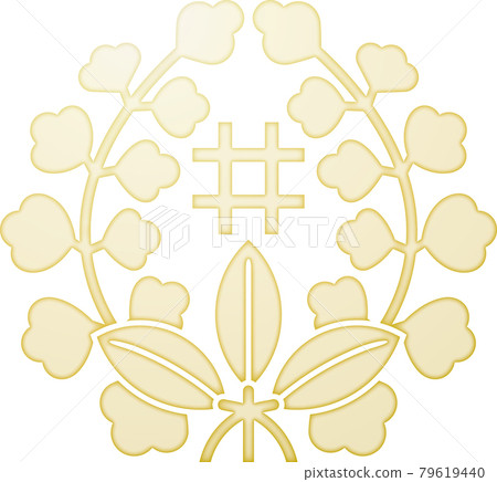 Family crest, rose wisteria and girder [gold] 79619440