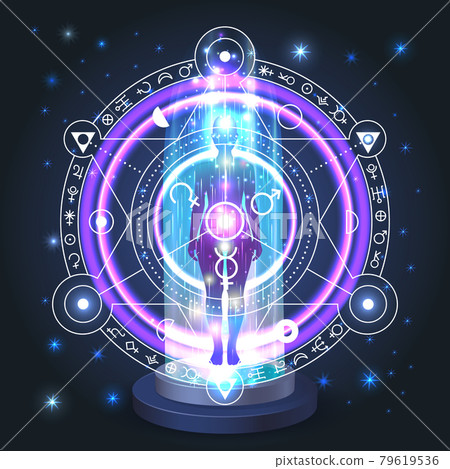 esoteric mystical portal, movement of the astral body in space 79619536