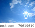 Sun light bulb blue sky 79619610