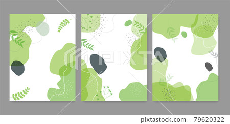 Set of fluid shapes pastel colors cover design. 79620322