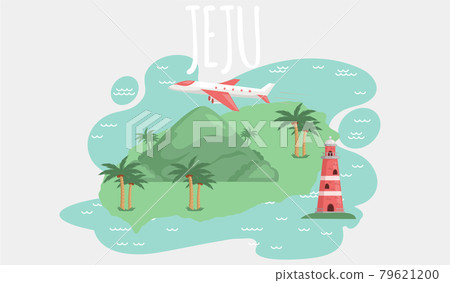 Jeju island in South Korea. Summer vacation, active tour with famous attraction, adventure time Jeju island in South Korea. Summer vacation, active tour with famous attraction, adventure time 79621200