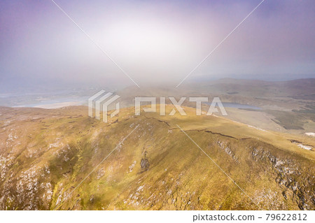 Aerial view of Slieve Tooey by Ardara in County Donegal - Ireland 79622812