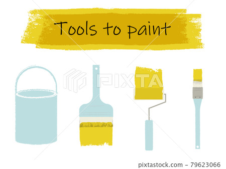 Illustration of painting tools 06 79623066