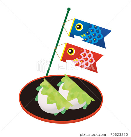 Kashiwa cake and carp streamers Kashiwa cake and carp streamers 79623250