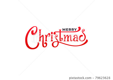 Merry Christmas vector lettering. Holiday Xmas typography design 79623628