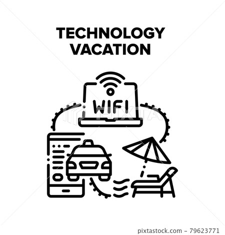 Technology Gadget Vacation Vector Concept 79623771