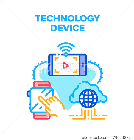 Technology Digital Device Vector Concept Color Technology Digital Device Vector Concept Color 79623882