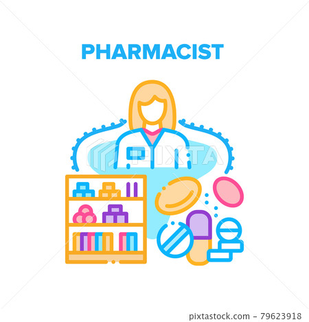 Pharmacist Work Vector Concept Color Illustration Pharmacist Work Vector Concept Color Illustration 79623918