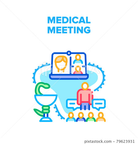 Medical Meeting Vector Concept Color Illustration 79623931