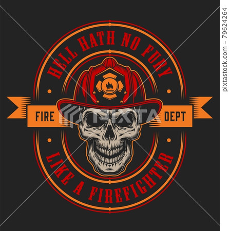 Vintage firefighting emblem concept Vintage firefighting emblem concept 79624264