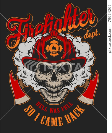 Vintage fireman logotype concept Vintage fireman logotype concept 79624265