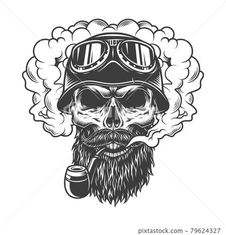 Skull in smoke cloud 79624327