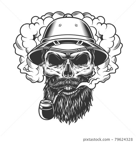 Skull in smoke cloud 79624328