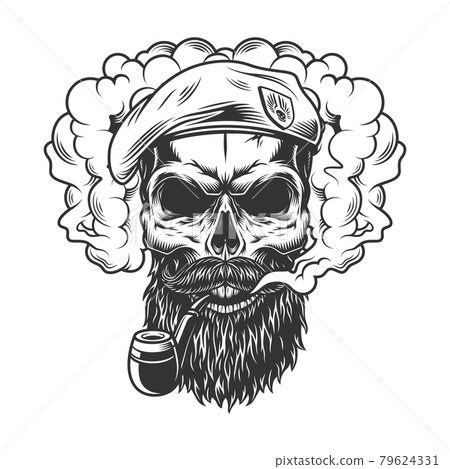 Skull in smoke cloud Skull in smoke cloud 79624331