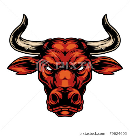 Vintage strong red bull head Vintage strong red bull head 79624603