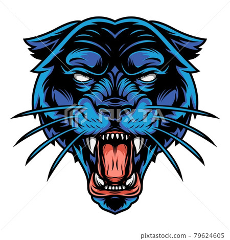 Scary angry black panther head Scary angry black panther head 79624605