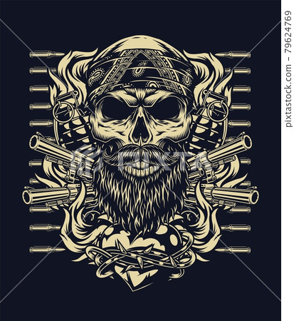 Vintage monochrome tattoo concept 79624769