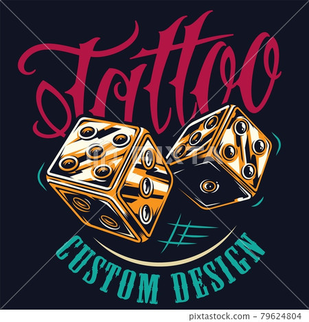 Colorful tattoo studio print Colorful tattoo studio print 79624804
