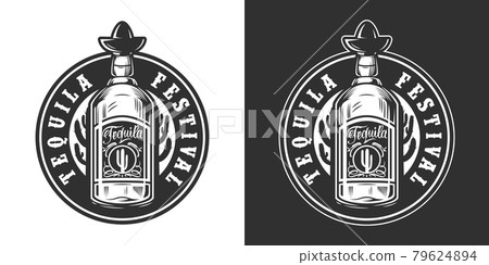 Mexican festival vintage round label Mexican festival vintage round label 79624894