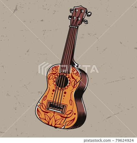 Colorful acoustic guitar concept 79624924