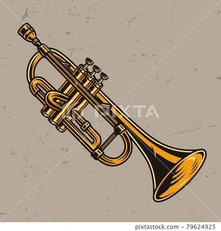 Colorful brass trumpet concept 79624925