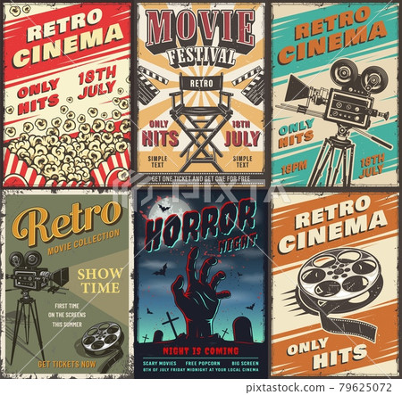 Cinema set of posters Cinema set of posters 79625072