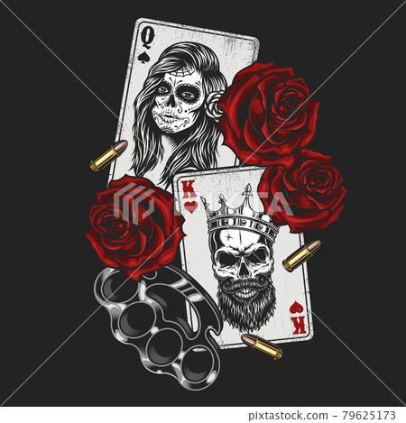 Gangsta concept with playing card 79625173