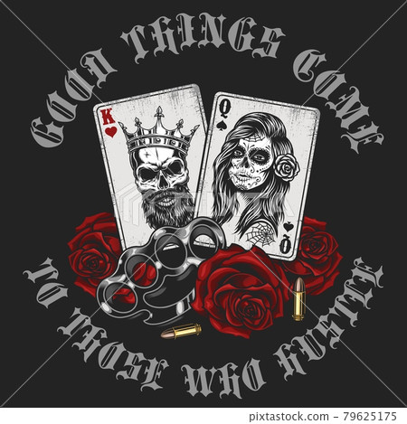 Gangsta concept with playing card Gangsta concept with playing card 79625175