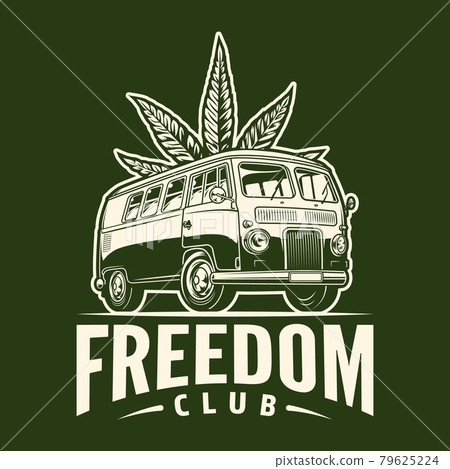 Cannabis monochrome emblem Cannabis monochrome emblem 79625224