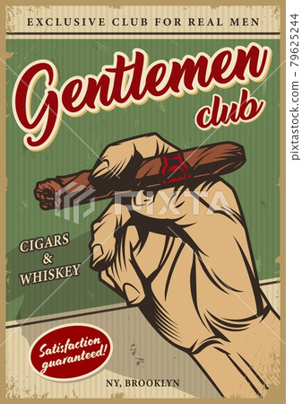 Vintage men's club colorful poster Vintage men's club colorful poster 79625244