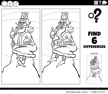 differences game with king of the hill proverb color book page 79625387