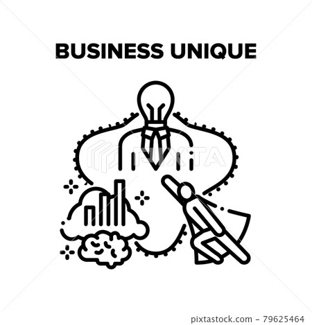 Business Unique Success Idea Vector Black Illustration 79625464