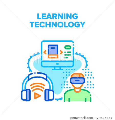 Online Learning Technology Vector Concept Color 79625475