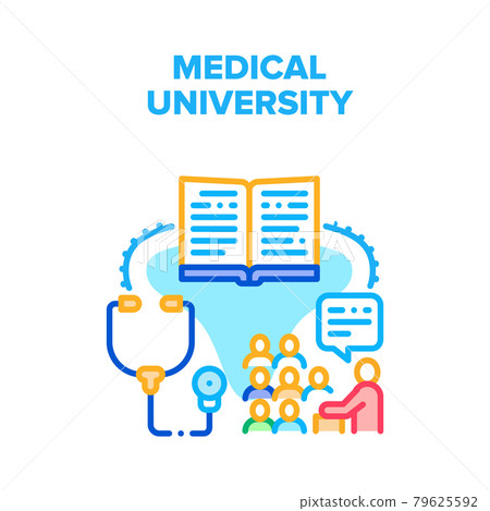 Medical University Education Vector Concept Color 79625592
