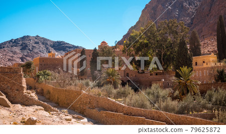 Church and monastery in Saint Catherine Egypt, Sinai 79625872